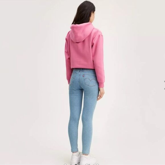 LEVI’S 31 Azure Blue Polka Dot 311 Shaping Skinny Stretch Jeans - Picture 6 of 16